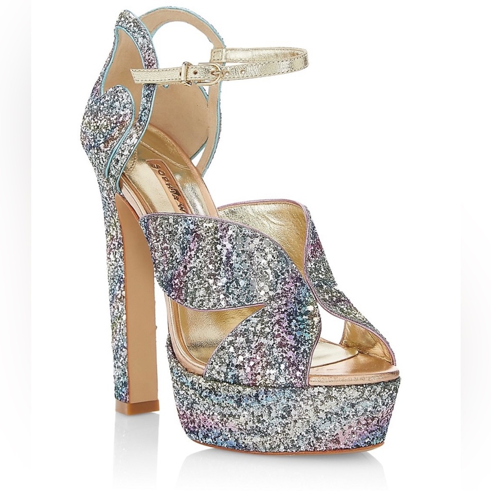 Sophia Webster Rita Glitter Platform Sandals